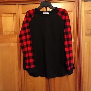 Brand New!!  Buffalo plaid  top